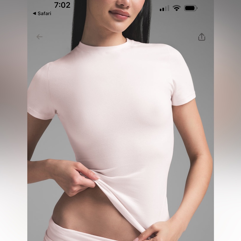 SKIMS NWT Cotton Jersey Tee - Barely Pink